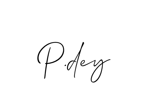 P.dey stylish signature style. Best Handwritten Sign (Allison_Script) for my name. Handwritten Signature Collection Ideas for my name P.dey. P.dey signature style 2 images and pictures png