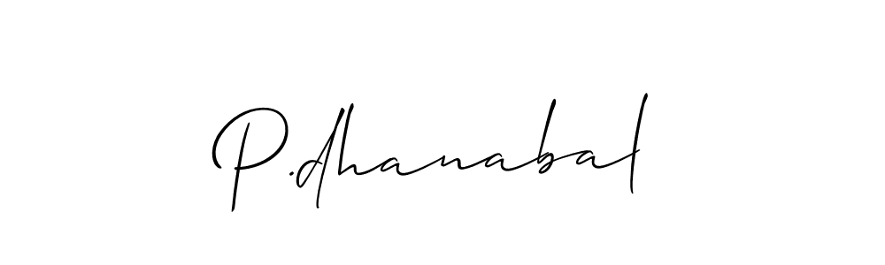 Allison_Script is a professional signature style that is perfect for those who want to add a touch of class to their signature. It is also a great choice for those who want to make their signature more unique. Get P.dhanabal name to fancy signature for free. P.dhanabal signature style 2 images and pictures png