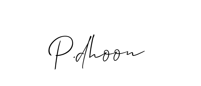 This is the best signature style for the P.dhoon name. Also you like these signature font (Allison_Script). Mix name signature. P.dhoon signature style 2 images and pictures png