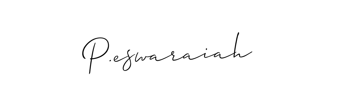 Also we have P.eswaraiah name is the best signature style. Create professional handwritten signature collection using Allison_Script autograph style. P.eswaraiah signature style 2 images and pictures png