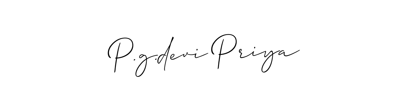 if you are searching for the best signature style for your name P.g.devi Priya. so please give up your signature search. here we have designed multiple signature styles  using Allison_Script. P.g.devi Priya signature style 2 images and pictures png