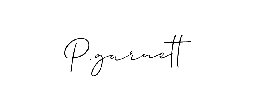 How to make P.garnett name signature. Use Allison_Script style for creating short signs online. This is the latest handwritten sign. P.garnett signature style 2 images and pictures png