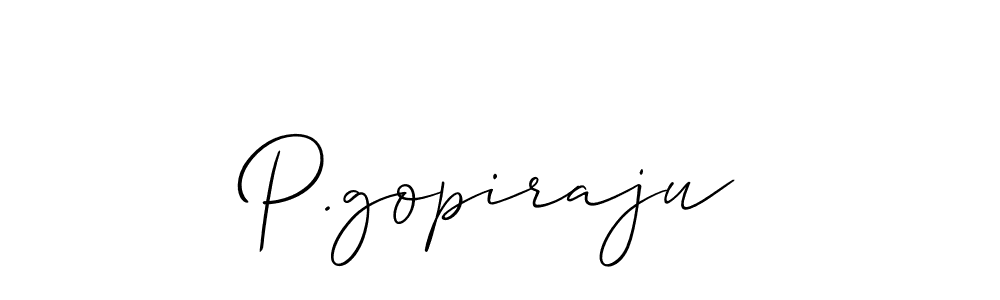 Make a beautiful signature design for name P.gopiraju. With this signature (Allison_Script) style, you can create a handwritten signature for free. P.gopiraju signature style 2 images and pictures png