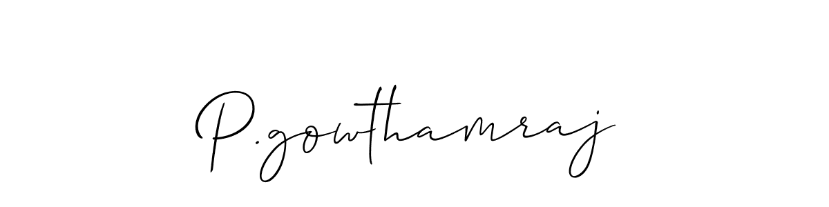 How to make P.gowthamraj signature? Allison_Script is a professional autograph style. Create handwritten signature for P.gowthamraj name. P.gowthamraj signature style 2 images and pictures png