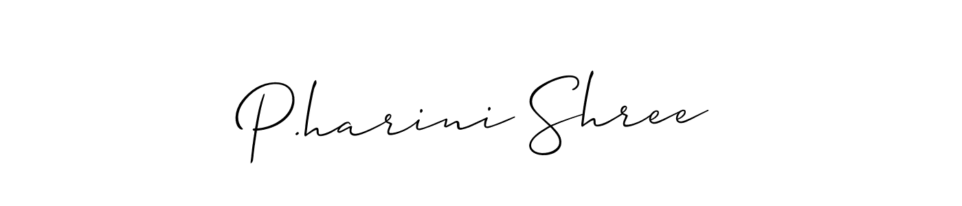 How to Draw P.harini Shree signature style? Allison_Script is a latest design signature styles for name P.harini Shree. P.harini Shree signature style 2 images and pictures png