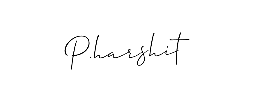 Make a beautiful signature design for name P.harshit. Use this online signature maker to create a handwritten signature for free. P.harshit signature style 2 images and pictures png