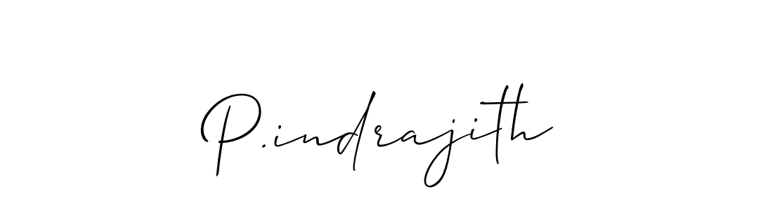 How to make P.indrajith signature? Allison_Script is a professional autograph style. Create handwritten signature for P.indrajith name. P.indrajith signature style 2 images and pictures png