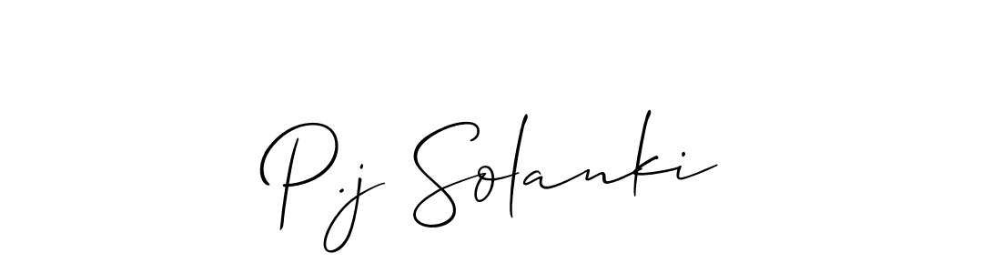 Best and Professional Signature Style for P.j Solanki. Allison_Script Best Signature Style Collection. P.j Solanki signature style 2 images and pictures png