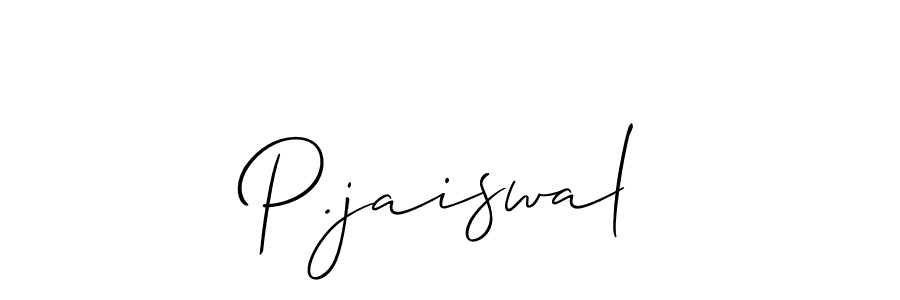 P.jaiswal stylish signature style. Best Handwritten Sign (Allison_Script) for my name. Handwritten Signature Collection Ideas for my name P.jaiswal. P.jaiswal signature style 2 images and pictures png