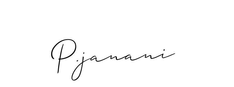 Create a beautiful signature design for name P.janani. With this signature (Allison_Script) fonts, you can make a handwritten signature for free. P.janani signature style 2 images and pictures png