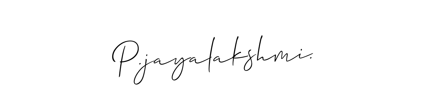 Make a beautiful signature design for name P.jayalakshmi.. Use this online signature maker to create a handwritten signature for free. P.jayalakshmi. signature style 2 images and pictures png