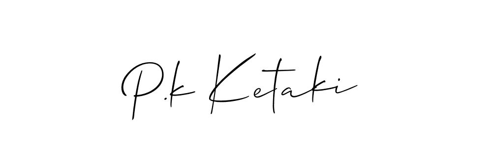 How to make P.k Ketaki name signature. Use Allison_Script style for creating short signs online. This is the latest handwritten sign. P.k Ketaki signature style 2 images and pictures png