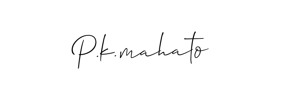 Make a beautiful signature design for name P.k.mahato. With this signature (Allison_Script) style, you can create a handwritten signature for free. P.k.mahato signature style 2 images and pictures png