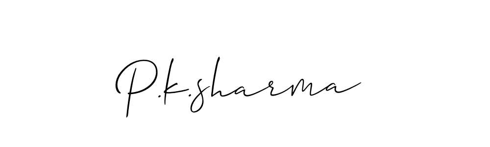 The best way (Allison_Script) to make a short signature is to pick only two or three words in your name. The name P.k.sharma include a total of six letters. For converting this name. P.k.sharma signature style 2 images and pictures png