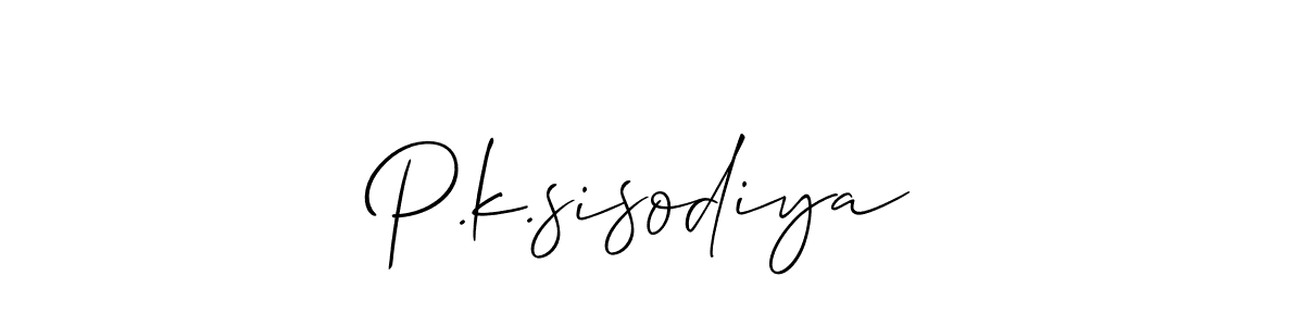 Similarly Allison_Script is the best handwritten signature design. Signature creator online .You can use it as an online autograph creator for name P.k.sisodiya. P.k.sisodiya signature style 2 images and pictures png