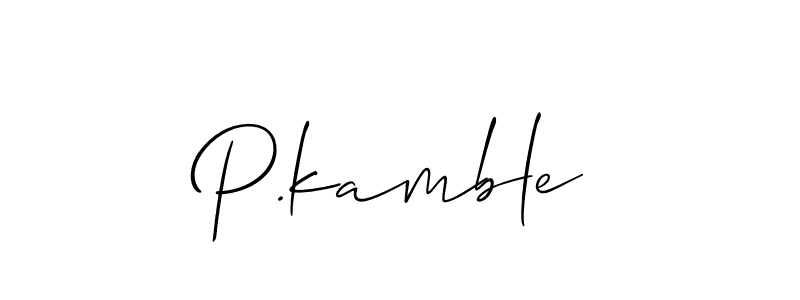 Best and Professional Signature Style for P.kamble. Allison_Script Best Signature Style Collection. P.kamble signature style 2 images and pictures png