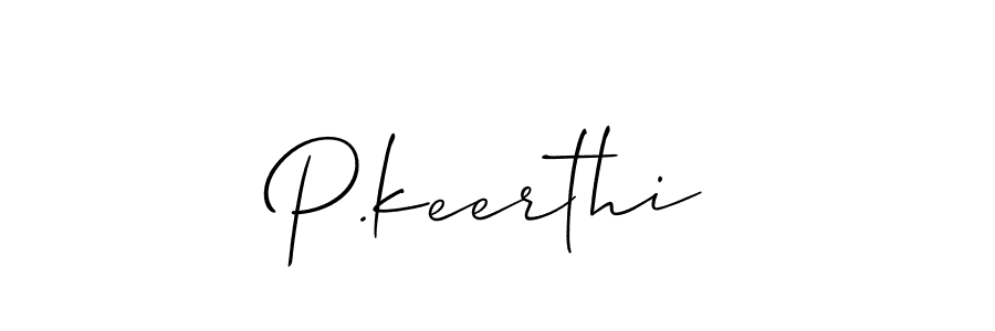 The best way (Allison_Script) to make a short signature is to pick only two or three words in your name. The name P.keerthi include a total of six letters. For converting this name. P.keerthi signature style 2 images and pictures png