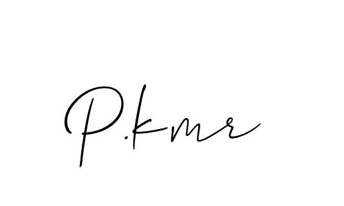 Make a beautiful signature design for name P.kmr. With this signature (Allison_Script) style, you can create a handwritten signature for free. P.kmr signature style 2 images and pictures png