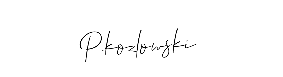 Here are the top 10 professional signature styles for the name P.kozlowski. These are the best autograph styles you can use for your name. P.kozlowski signature style 2 images and pictures png