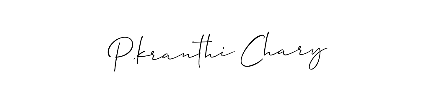 You should practise on your own different ways (Allison_Script) to write your name (P.kranthi Chary) in signature. don't let someone else do it for you. P.kranthi Chary signature style 2 images and pictures png
