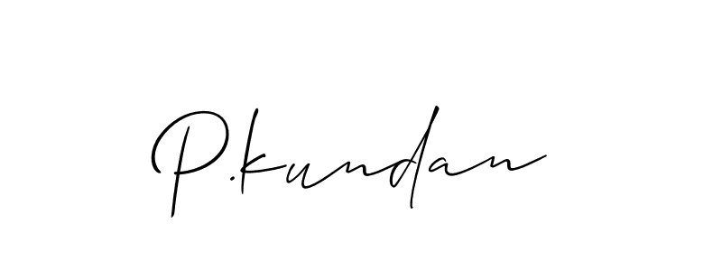 if you are searching for the best signature style for your name P.kundan. so please give up your signature search. here we have designed multiple signature styles  using Allison_Script. P.kundan signature style 2 images and pictures png