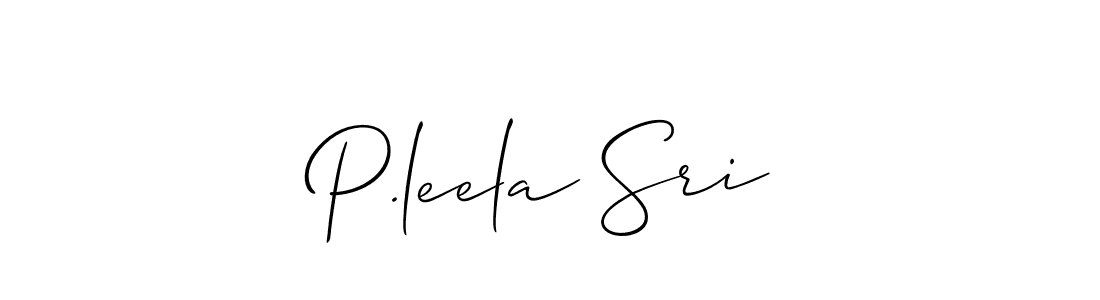 How to make P.leela Sri signature? Allison_Script is a professional autograph style. Create handwritten signature for P.leela Sri name. P.leela Sri signature style 2 images and pictures png