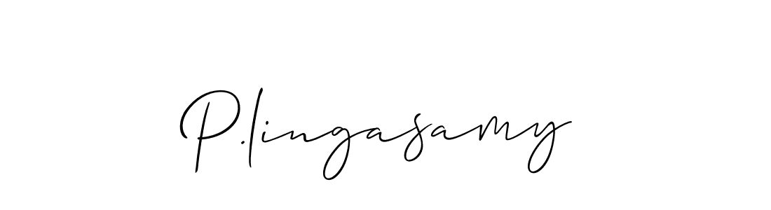 if you are searching for the best signature style for your name P.lingasamy. so please give up your signature search. here we have designed multiple signature styles  using Allison_Script. P.lingasamy signature style 2 images and pictures png