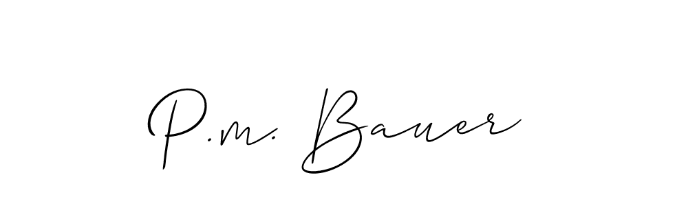 Similarly Allison_Script is the best handwritten signature design. Signature creator online .You can use it as an online autograph creator for name P.m. Bauer. P.m. Bauer signature style 2 images and pictures png