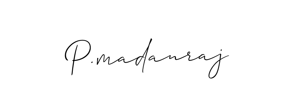 Create a beautiful signature design for name P.madanraj. With this signature (Allison_Script) fonts, you can make a handwritten signature for free. P.madanraj signature style 2 images and pictures png