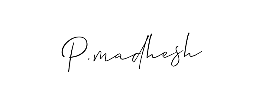 Also You can easily find your signature by using the search form. We will create P.madhesh name handwritten signature images for you free of cost using Allison_Script sign style. P.madhesh signature style 2 images and pictures png