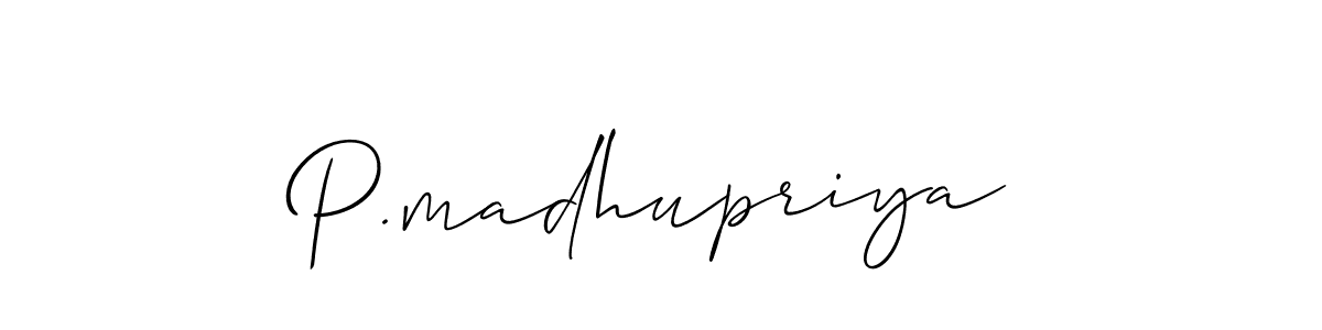 Make a beautiful signature design for name P.madhupriya. Use this online signature maker to create a handwritten signature for free. P.madhupriya signature style 2 images and pictures png