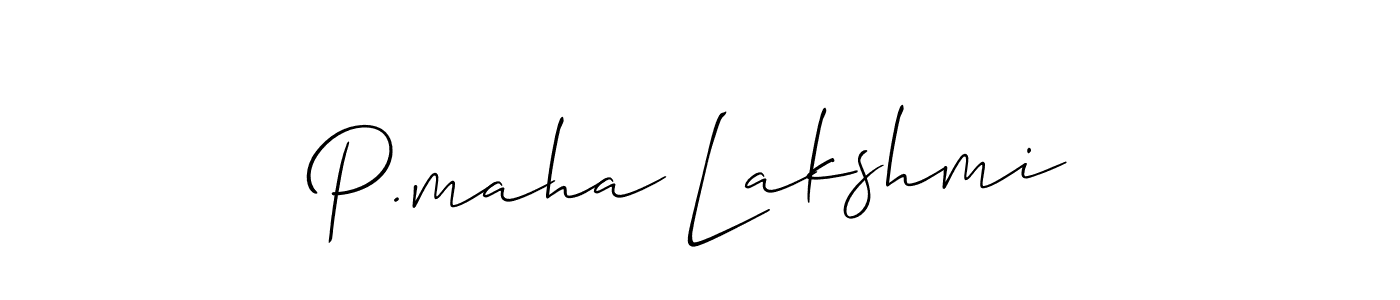 How to Draw P.maha Lakshmi signature style? Allison_Script is a latest design signature styles for name P.maha Lakshmi. P.maha Lakshmi signature style 2 images and pictures png