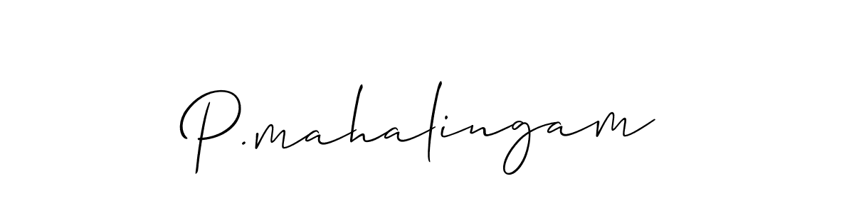 How to make P.mahalingam signature? Allison_Script is a professional autograph style. Create handwritten signature for P.mahalingam name. P.mahalingam signature style 2 images and pictures png