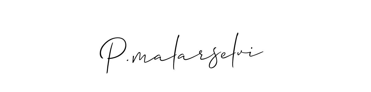 P.malarselvi stylish signature style. Best Handwritten Sign (Allison_Script) for my name. Handwritten Signature Collection Ideas for my name P.malarselvi. P.malarselvi signature style 2 images and pictures png