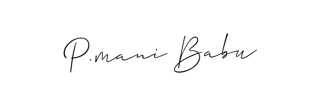 P.mani Babu stylish signature style. Best Handwritten Sign (Allison_Script) for my name. Handwritten Signature Collection Ideas for my name P.mani Babu. P.mani Babu signature style 2 images and pictures png