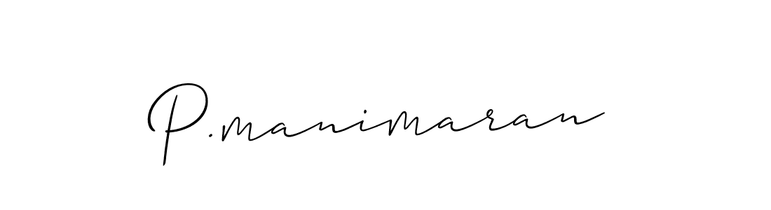 Create a beautiful signature design for name P.manimaran. With this signature (Allison_Script) fonts, you can make a handwritten signature for free. P.manimaran signature style 2 images and pictures png