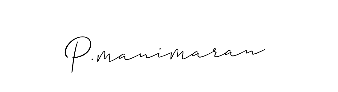 How to make P.manimaran name signature. Use Allison_Script style for creating short signs online. This is the latest handwritten sign. P.manimaran signature style 2 images and pictures png