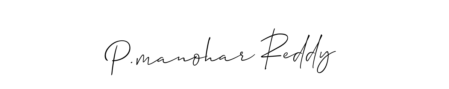 It looks lik you need a new signature style for name P.manohar Reddy. Design unique handwritten (Allison_Script) signature with our free signature maker in just a few clicks. P.manohar Reddy signature style 2 images and pictures png