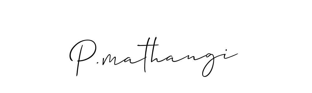 Make a short P.mathangi signature style. Manage your documents anywhere anytime using Allison_Script. Create and add eSignatures, submit forms, share and send files easily. P.mathangi signature style 2 images and pictures png