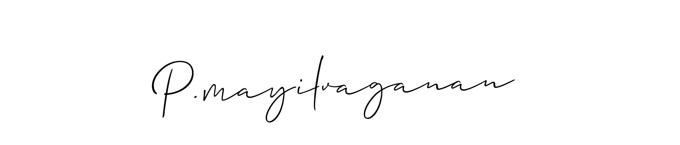 Make a beautiful signature design for name P.mayilvaganan. With this signature (Allison_Script) style, you can create a handwritten signature for free. P.mayilvaganan signature style 2 images and pictures png