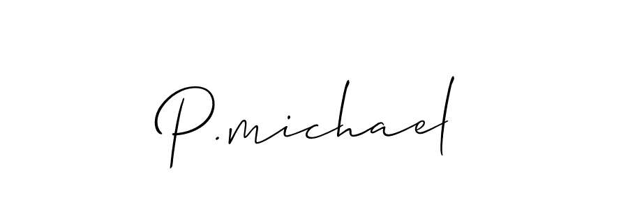 You should practise on your own different ways (Allison_Script) to write your name (P.michael) in signature. don't let someone else do it for you. P.michael signature style 2 images and pictures png