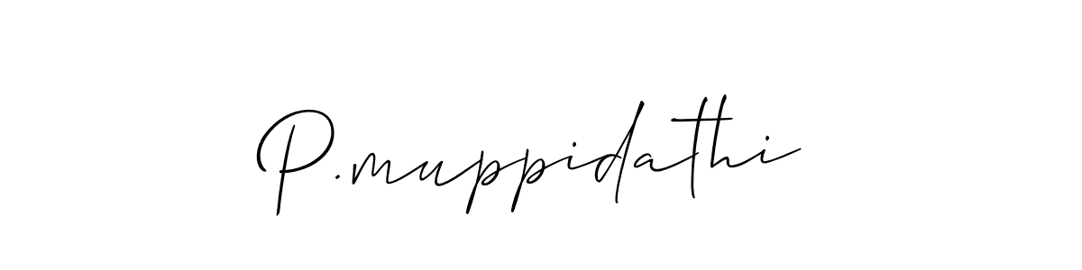 How to make P.muppidathi signature? Allison_Script is a professional autograph style. Create handwritten signature for P.muppidathi name. P.muppidathi signature style 2 images and pictures png