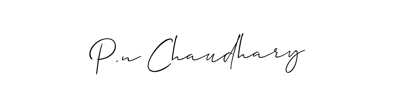 How to make P.n Chaudhary signature? Allison_Script is a professional autograph style. Create handwritten signature for P.n Chaudhary name. P.n Chaudhary signature style 2 images and pictures png