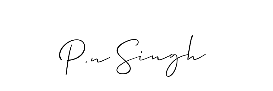 How to make P.n Singh signature? Allison_Script is a professional autograph style. Create handwritten signature for P.n Singh name. P.n Singh signature style 2 images and pictures png