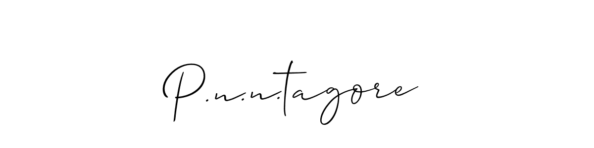 Best and Professional Signature Style for P.n.n.tagore. Allison_Script Best Signature Style Collection. P.n.n.tagore signature style 2 images and pictures png