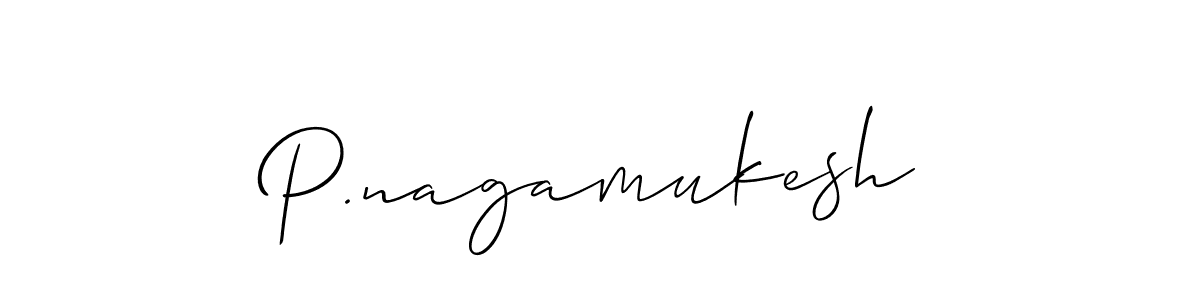 It looks lik you need a new signature style for name P.nagamukesh. Design unique handwritten (Allison_Script) signature with our free signature maker in just a few clicks. P.nagamukesh signature style 2 images and pictures png