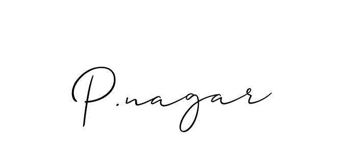 Best and Professional Signature Style for P.nagar. Allison_Script Best Signature Style Collection. P.nagar signature style 2 images and pictures png