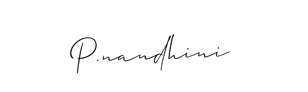 Make a beautiful signature design for name P.nandhini. Use this online signature maker to create a handwritten signature for free. P.nandhini signature style 2 images and pictures png