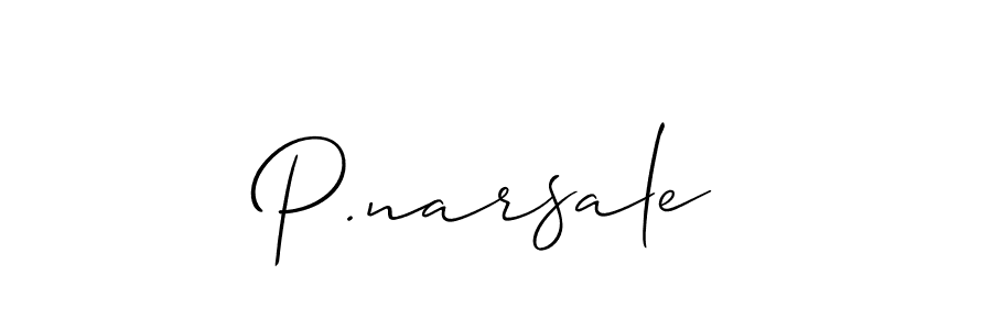 if you are searching for the best signature style for your name P.narsale. so please give up your signature search. here we have designed multiple signature styles  using Allison_Script. P.narsale signature style 2 images and pictures png