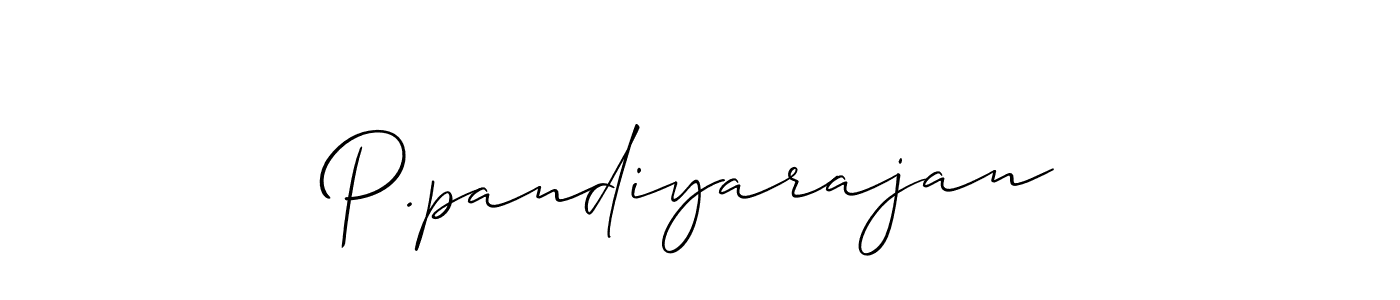 Create a beautiful signature design for name P.pandiyarajan. With this signature (Allison_Script) fonts, you can make a handwritten signature for free. P.pandiyarajan signature style 2 images and pictures png